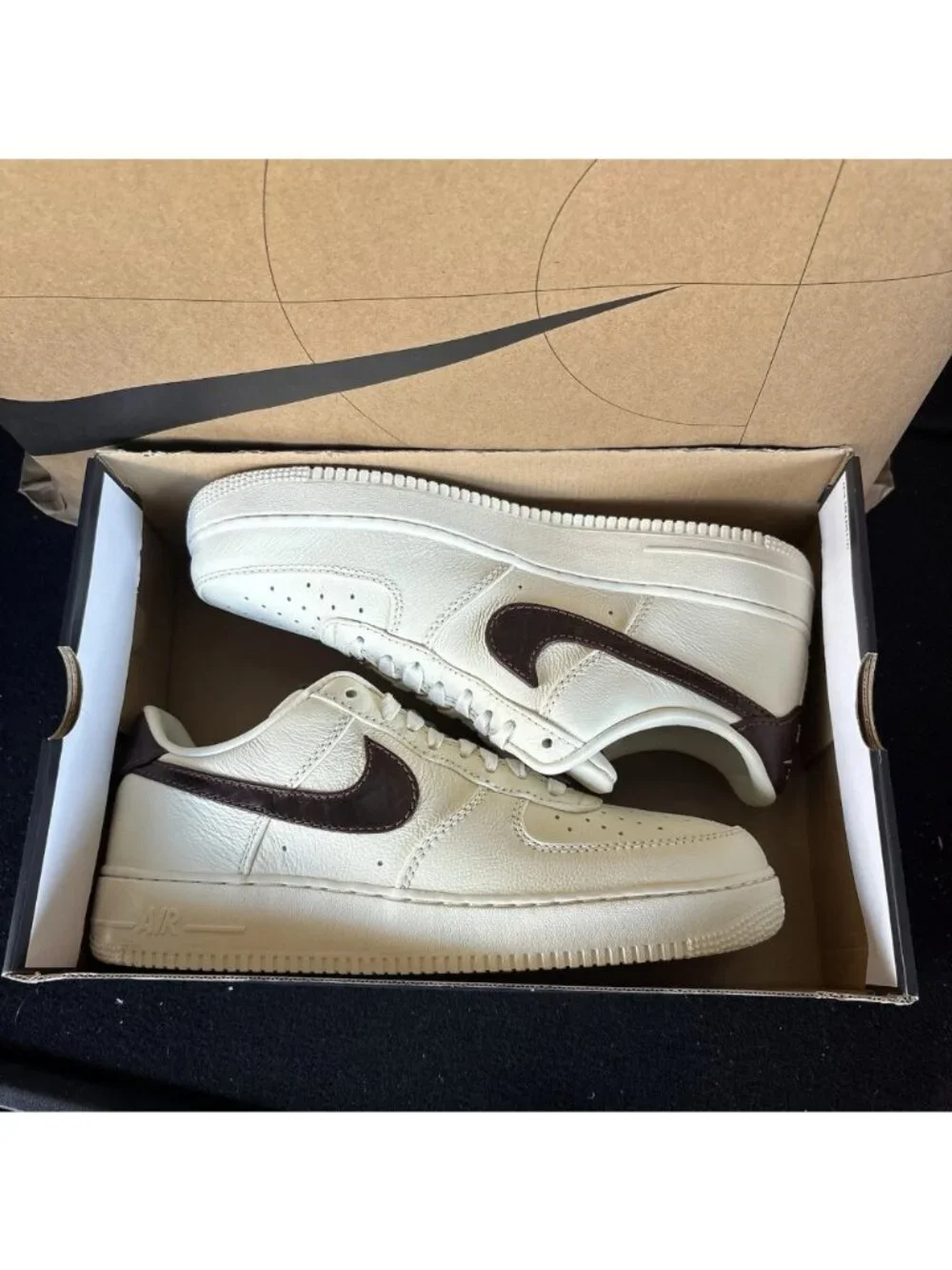 NEW Men's Size 12 Nike Air Force 1 07 Soft Pearl Brown Croc IH7332-001